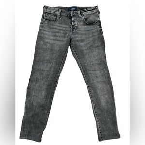 Scotch Soda Jeans Ralston Mens 30x30 Gray Denim Button Fly Slim Fit Stretch